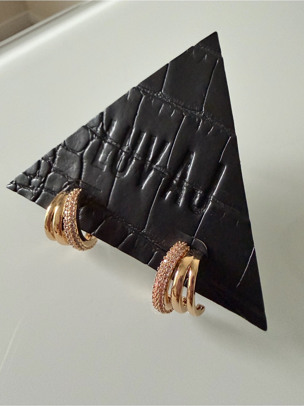 Luv AJ Gold Pavé Huggie Hoop Earrings